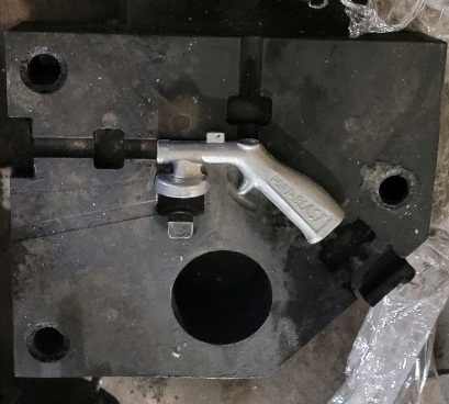 Zinc Die Casting Mold.  The shot hole in the die can be seen.